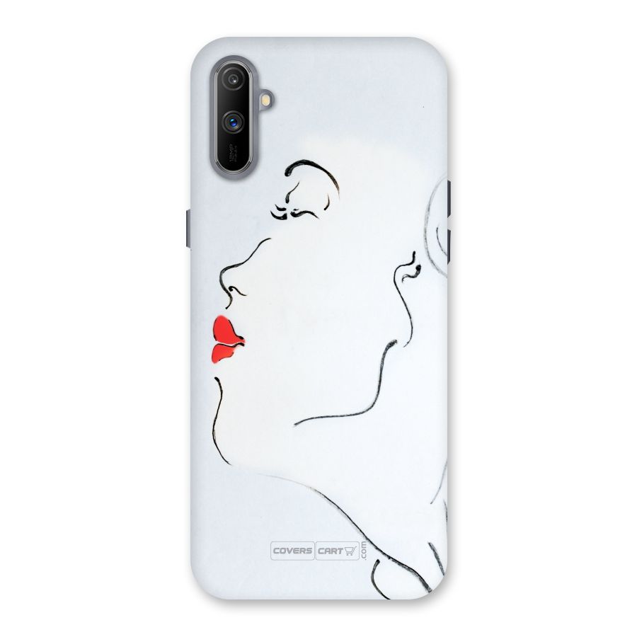 Girl in Red Lipstick Back Case for Realme C3
