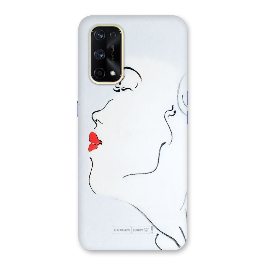 Girl in Red Lipstick Glass Back Case for Realme X7 Pro