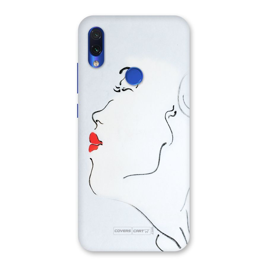 Girl in Red Lipstick Back Case for Redmi Note 7