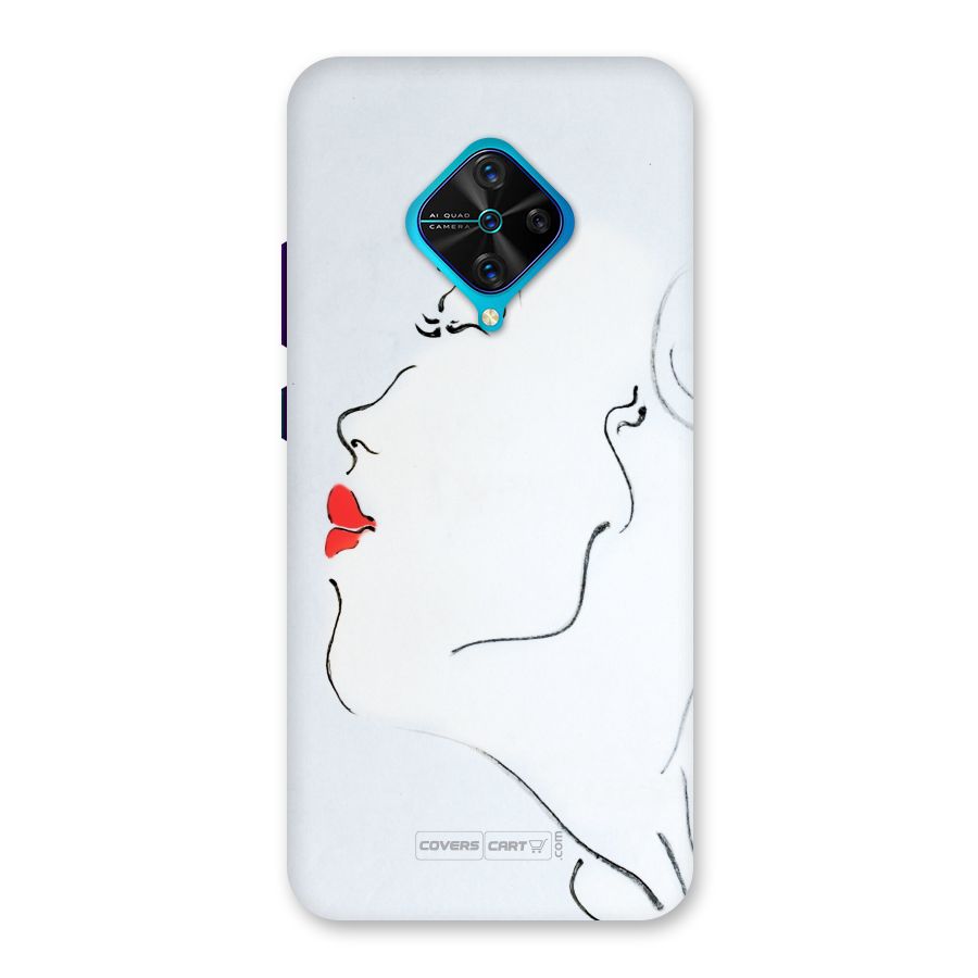 Girl in Red Lipstick Back Case for Vivo S1 Pro