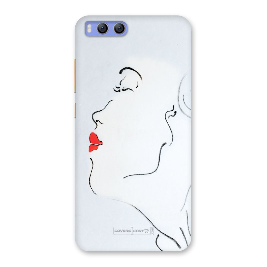 Girl in Red Lipstick Back Case for Xiaomi Mi 6