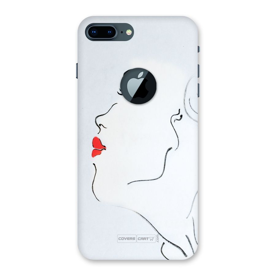 Girl in Red Lipstick Back Case for iPhone 7 Plus Logo Cut