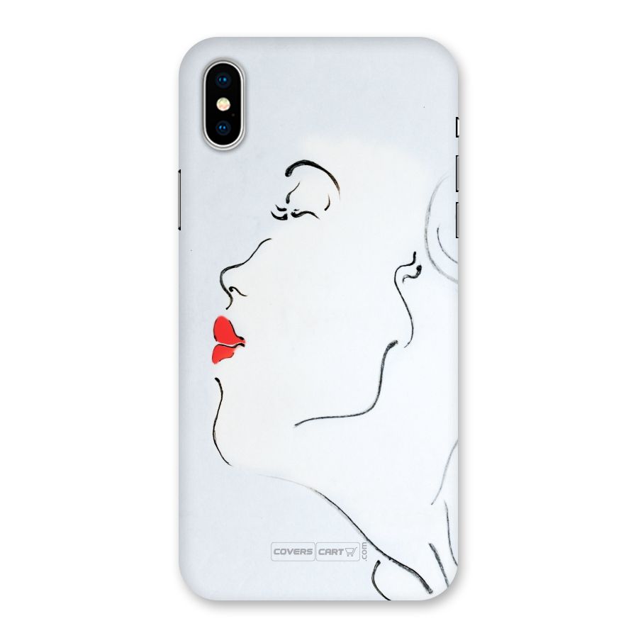Girl in Red Lipstick Back Case for iPhone XS