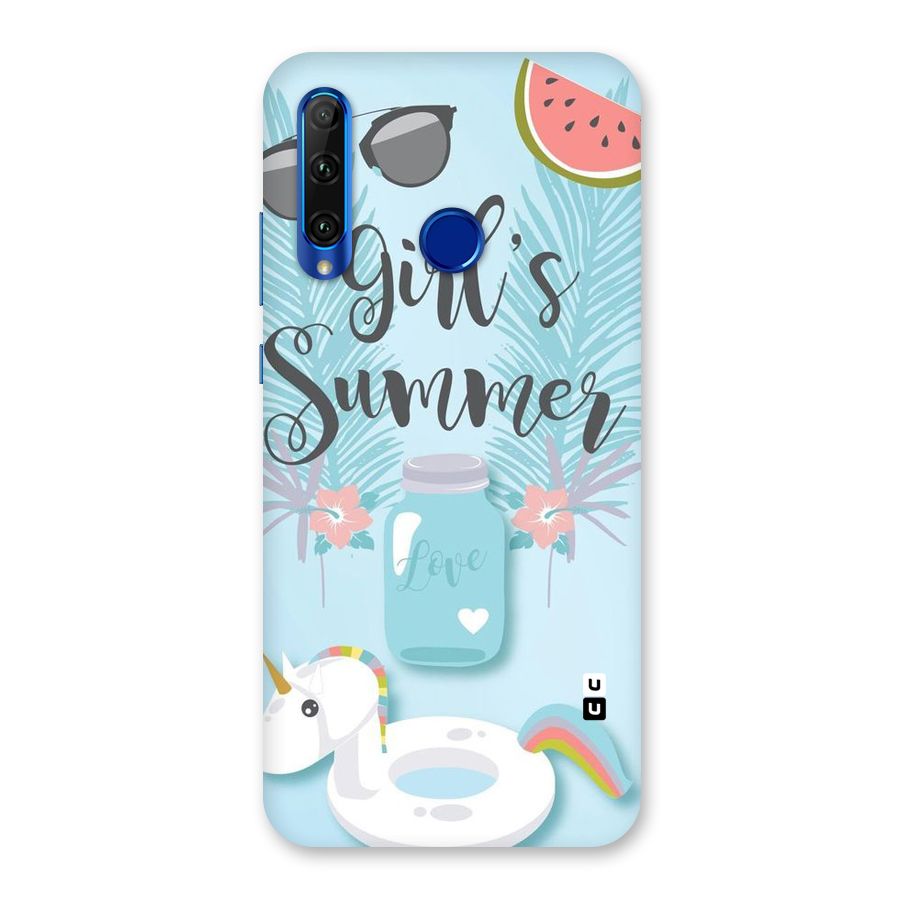 Girls Summer Back Case for Honor 20i