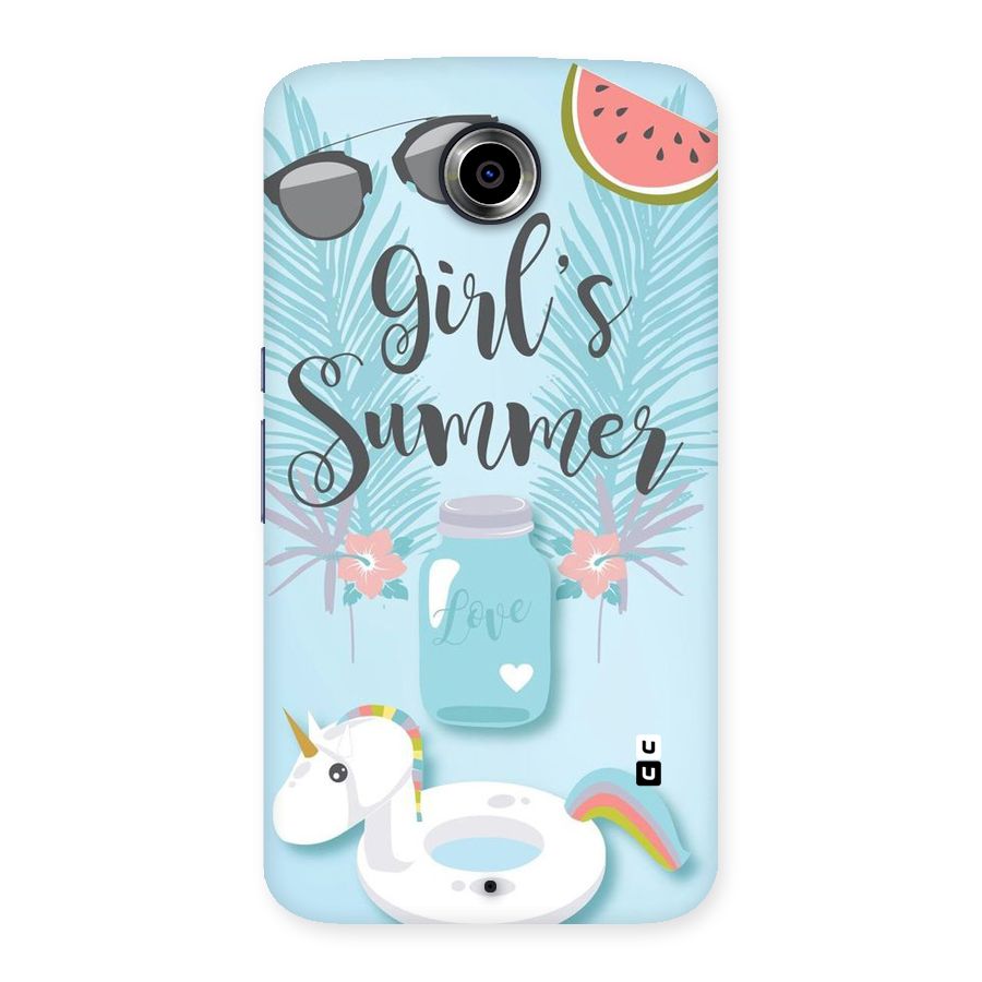 Girls Summer Back Case for Nexsus 6