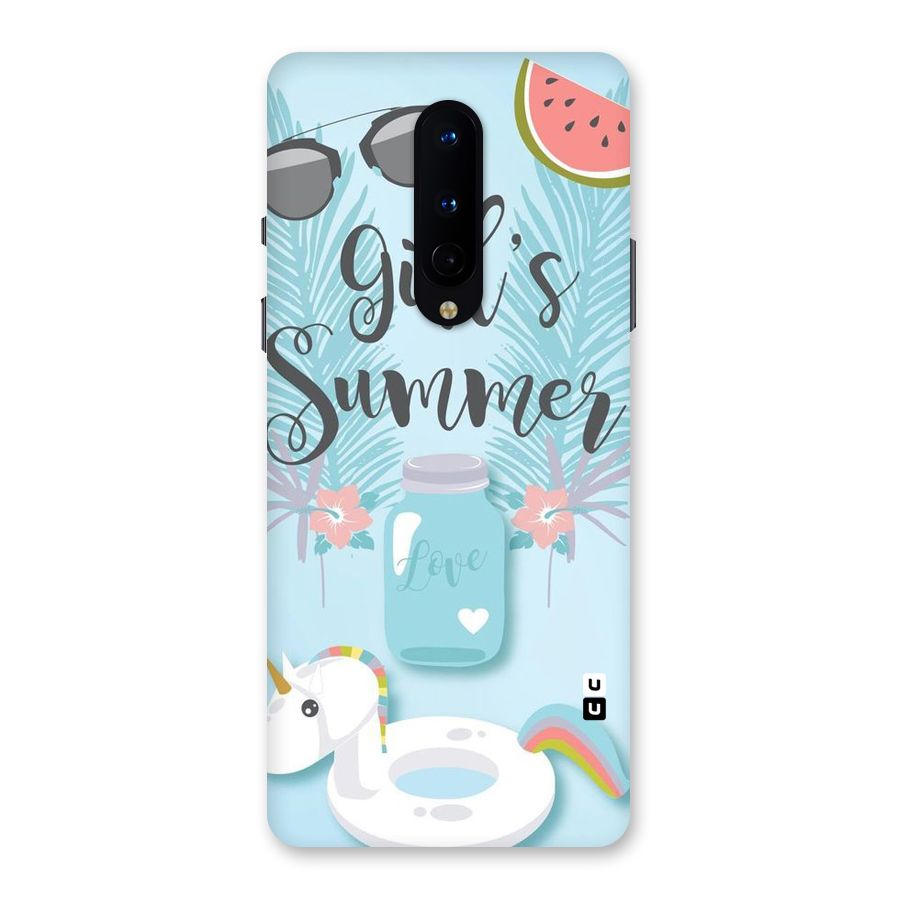Girls Summer Back Case for OnePlus 8