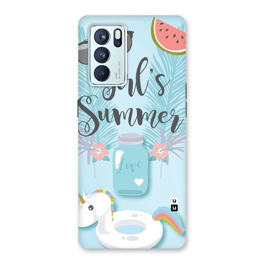 Girls Summer Back Case for Oppo Reno6 Pro 5G