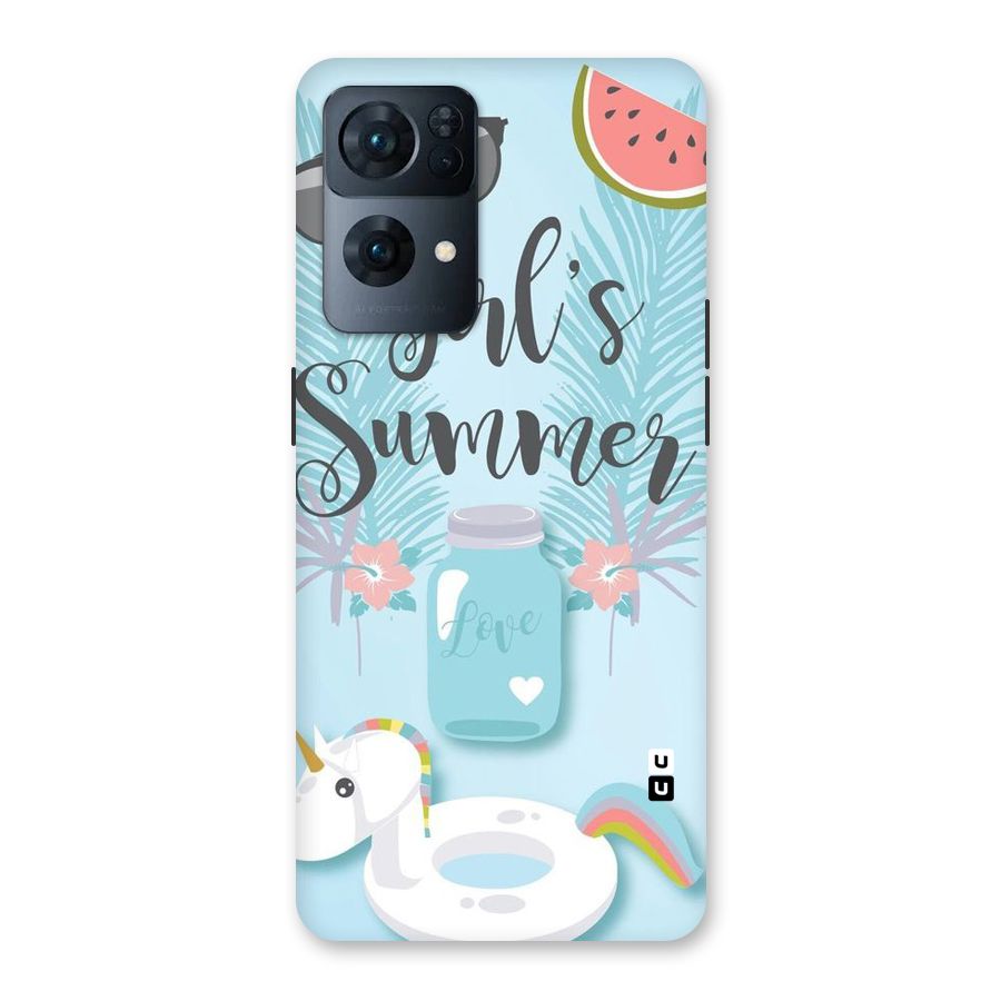 Girls Summer Back Case for Oppo Reno7 Pro 5G