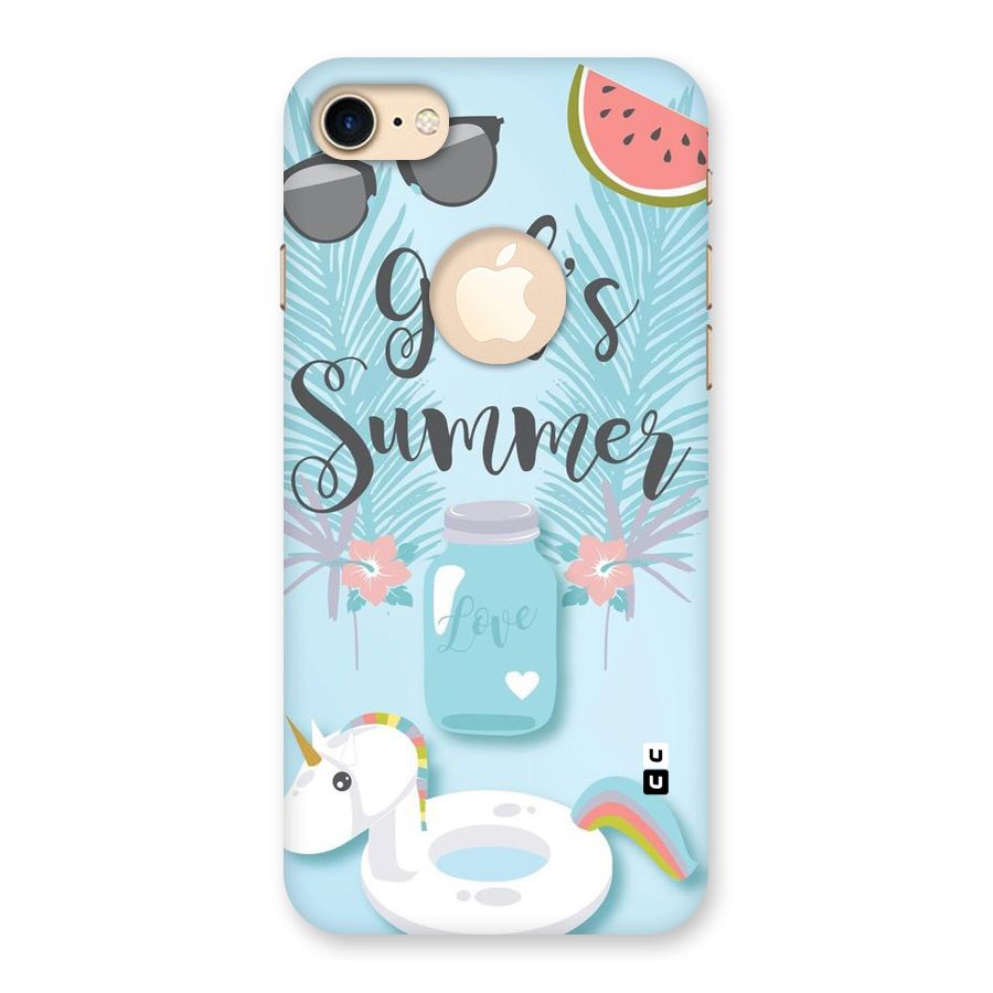 Girls Summer Back Case for iPhone 7 Logo Cut