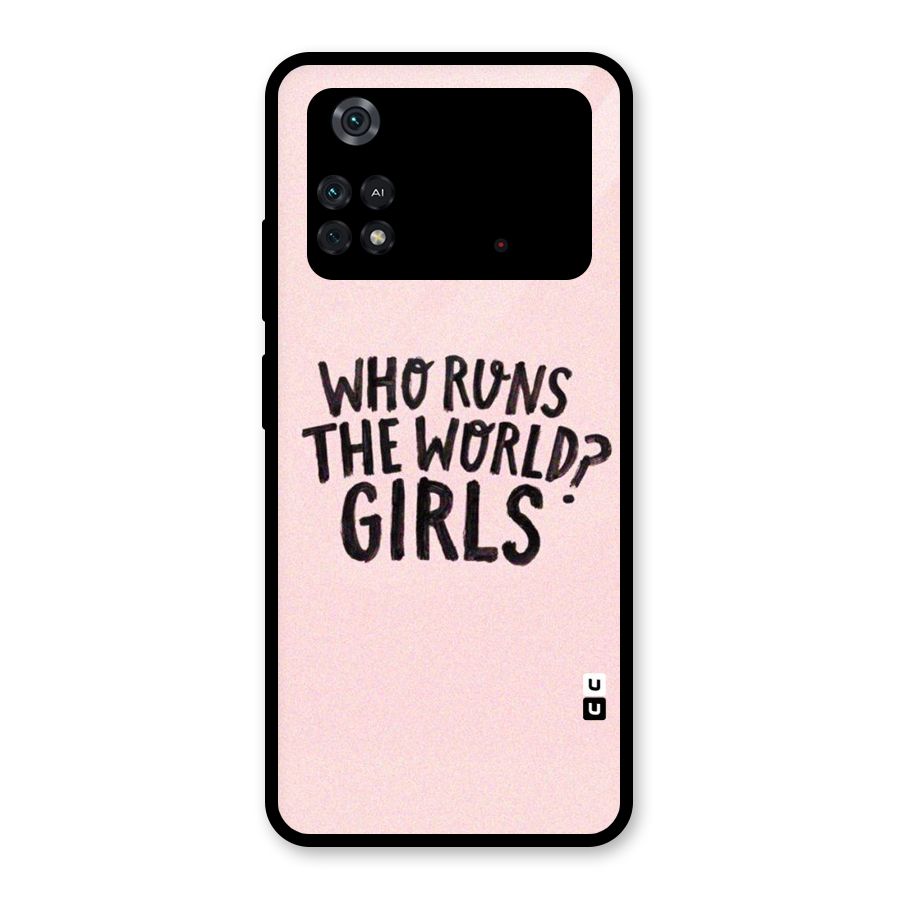 Girls World Glass Back Case for Poco M4 Pro 4G
