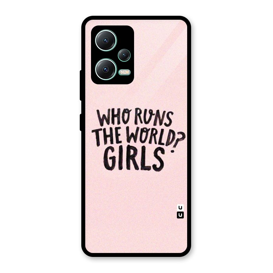 Girls World Glass Back Case for Redmi Note 12 5G