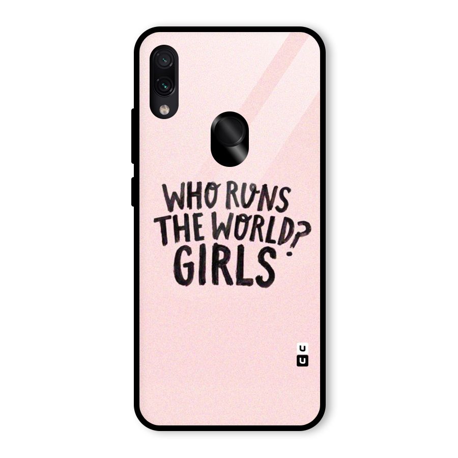 Girls World Glass Back Case for Redmi Note 7 Pro