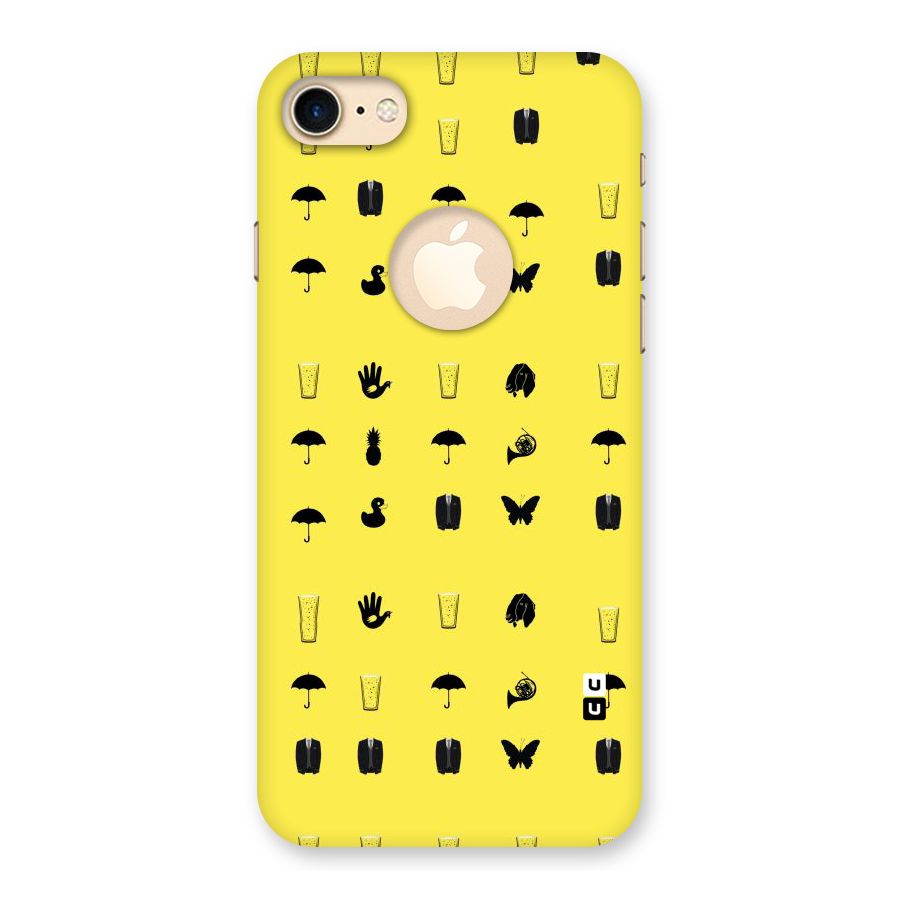 Glass Pattern Back Case for iPhone 7 Logo Cut
