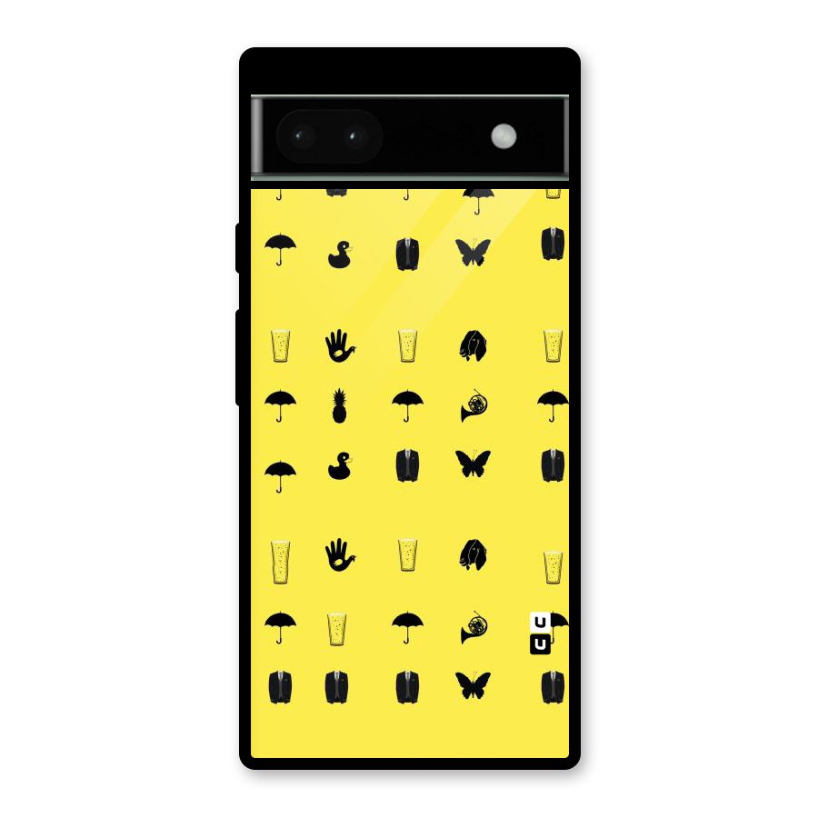 Glass Pattern Glass Back Case for Google Pixel 6a