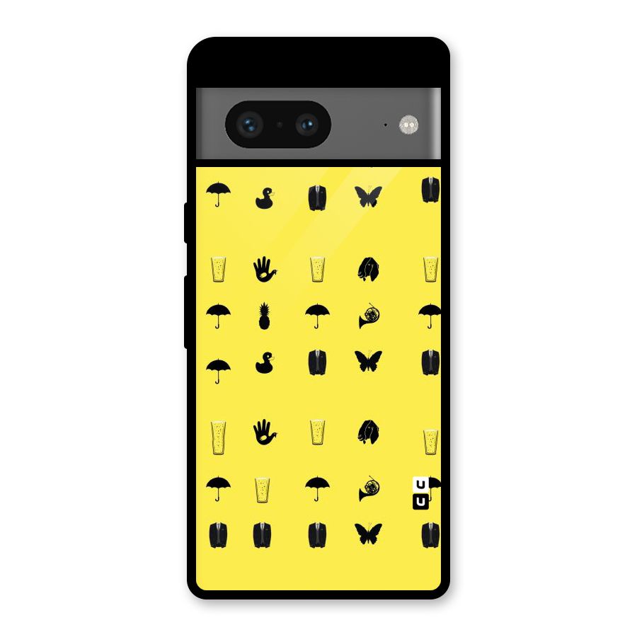 Glass Pattern Glass Back Case for Google Pixel 7