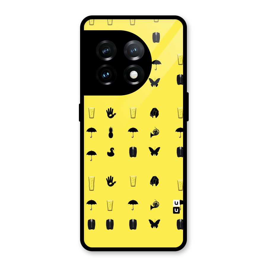 Glass Pattern Glass Back Case for OnePlus 11