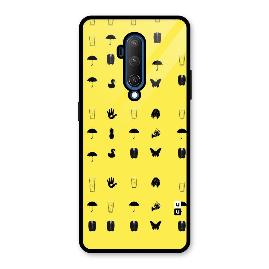 Glass Pattern Glass Back Case for OnePlus 7T Pro