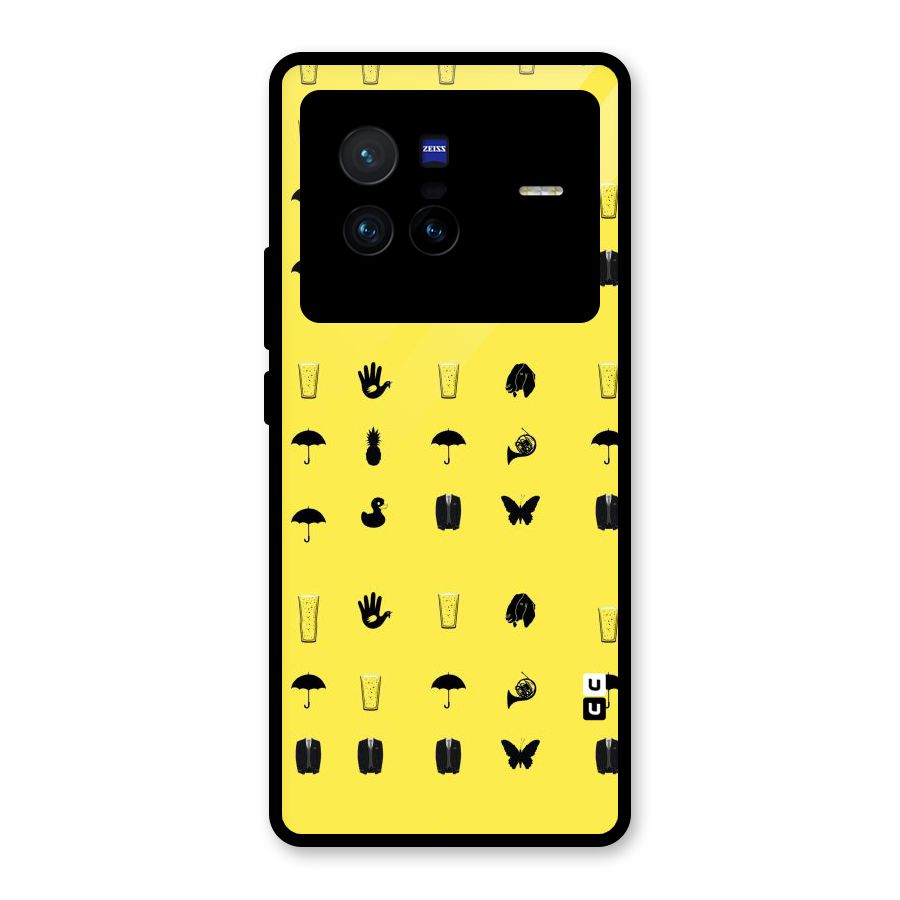 Glass Pattern Glass Back Case for Vivo X80