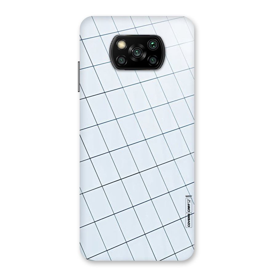 Glass Square Wall Back Case for Poco X3