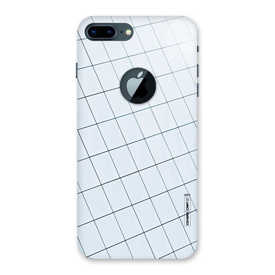 Glass Square Wall Back Case for iPhone 7 Plus Logo Cut