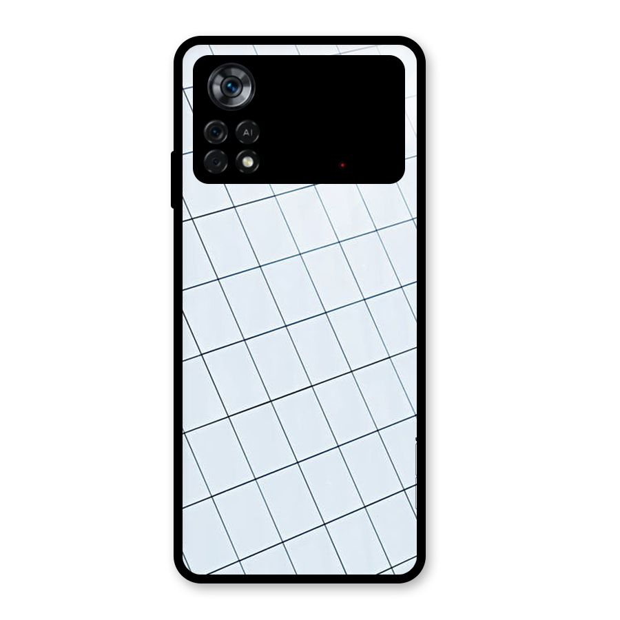 Glass Square Wall Glass Back Case for Poco X4 Pro 5G