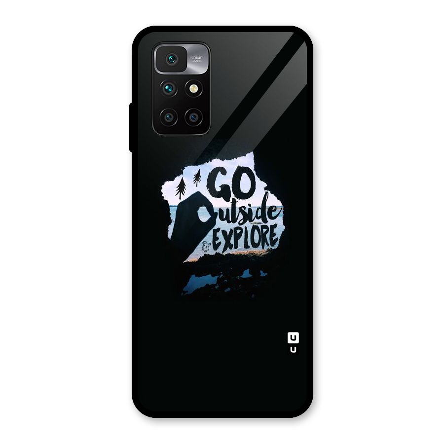 Go Outside Glass Back Case for Redmi 10 Prime