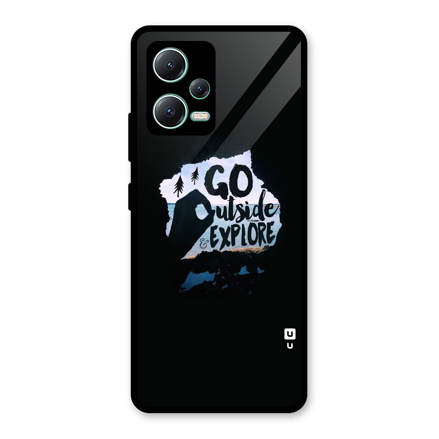 Go Outside Glass Back Case for Redmi Note 12 5G