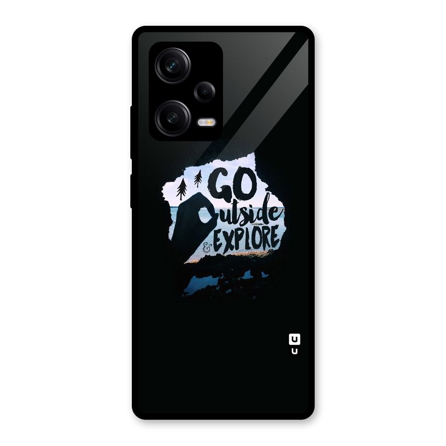 Go Outside Glass Back Case for Redmi Note 12 Pro
