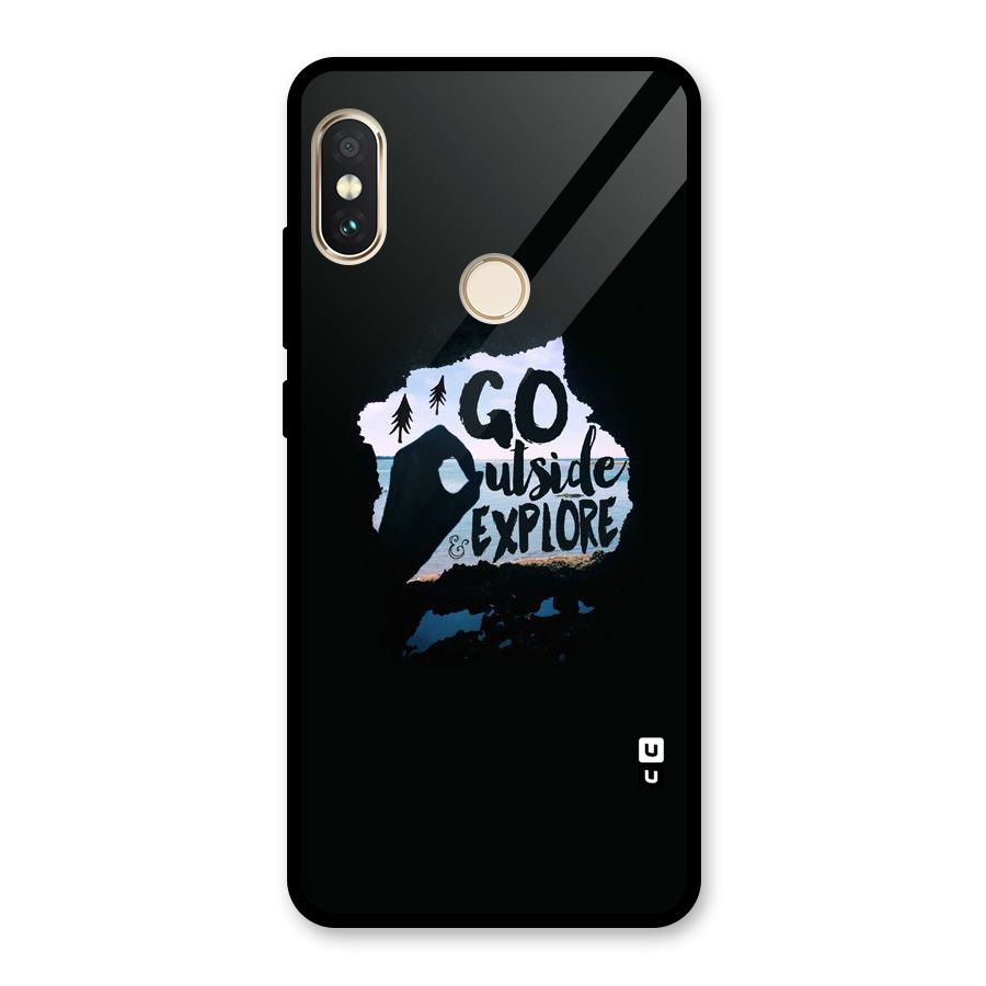 Go Outside Glass Back Case for Redmi Note 5 Pro
