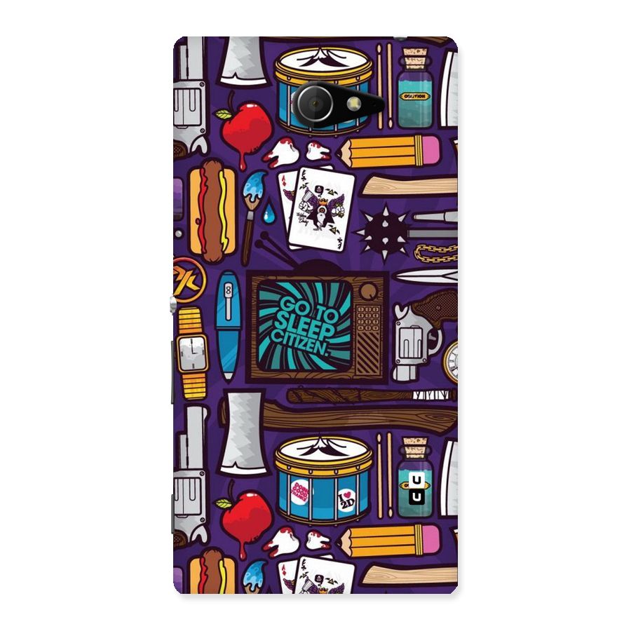 Go To Sleep Back Case for Sony Xperia M2