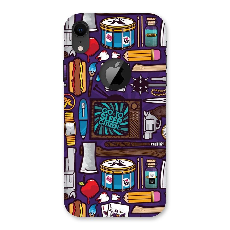 Go To Sleep Back Case for iPhone XR Logo Cut