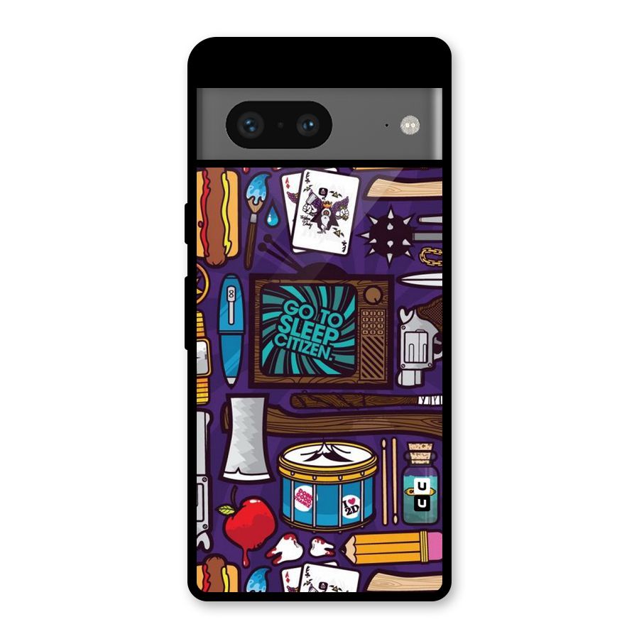 Go To Sleep Glass Back Case for Google Pixel 7