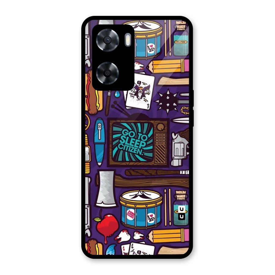 Go To Sleep Glass Back Case for Oppo A57 2022