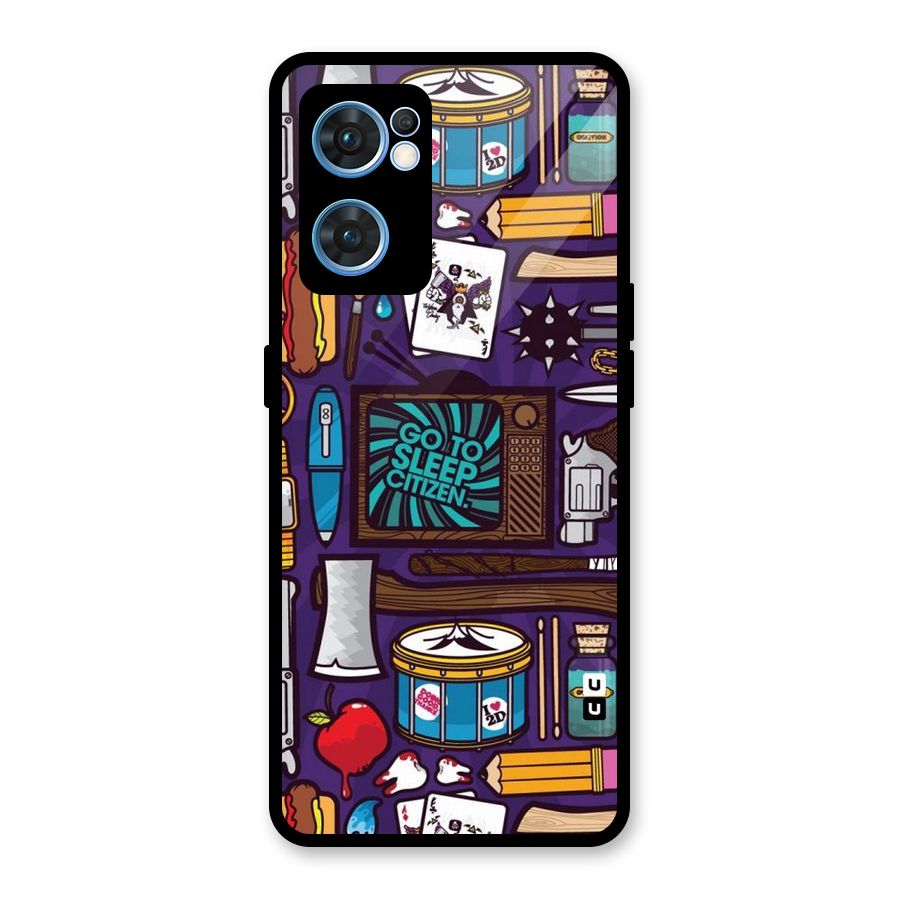 Go To Sleep Glass Back Case for Oppo Reno7 5G