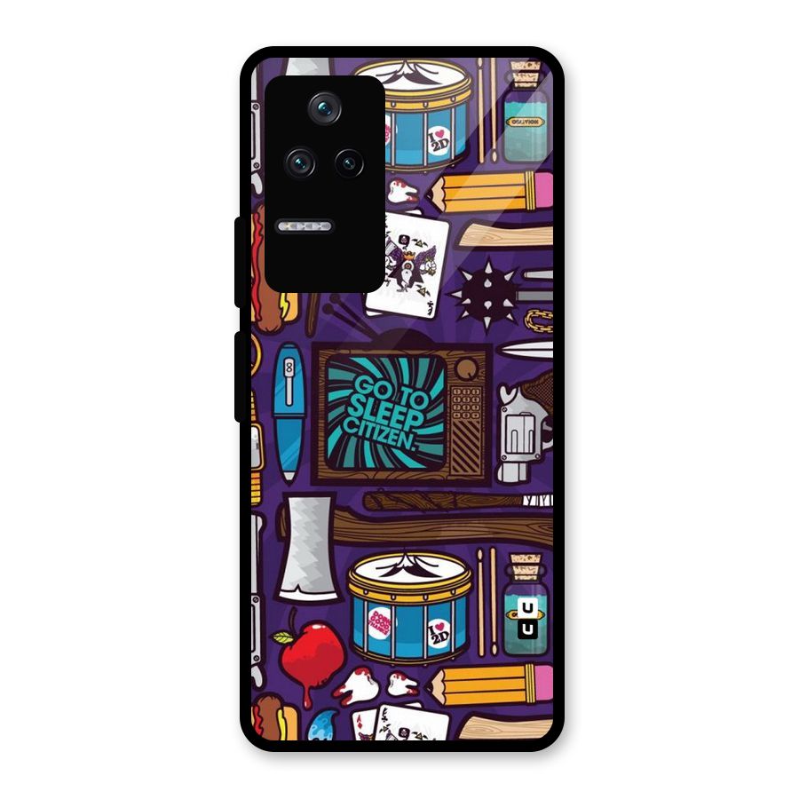 Go To Sleep Glass Back Case for Poco F4 5G