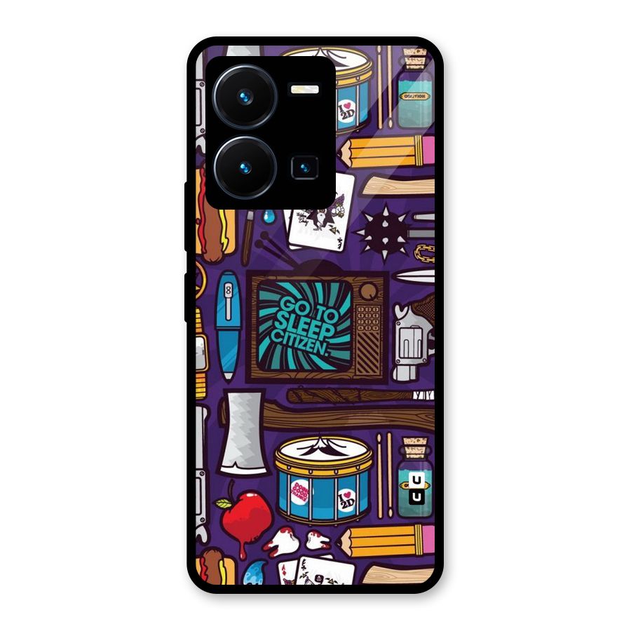 Go To Sleep Glass Back Case for Vivo Y35