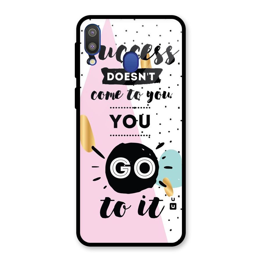 Go To Success Glass Back Case for Galaxy M20