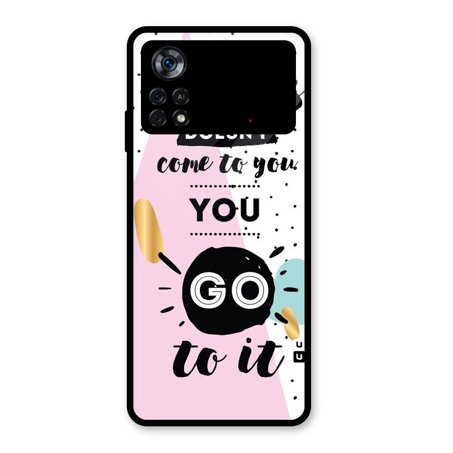 Go To Success Glass Back Case for Poco X4 Pro 5G