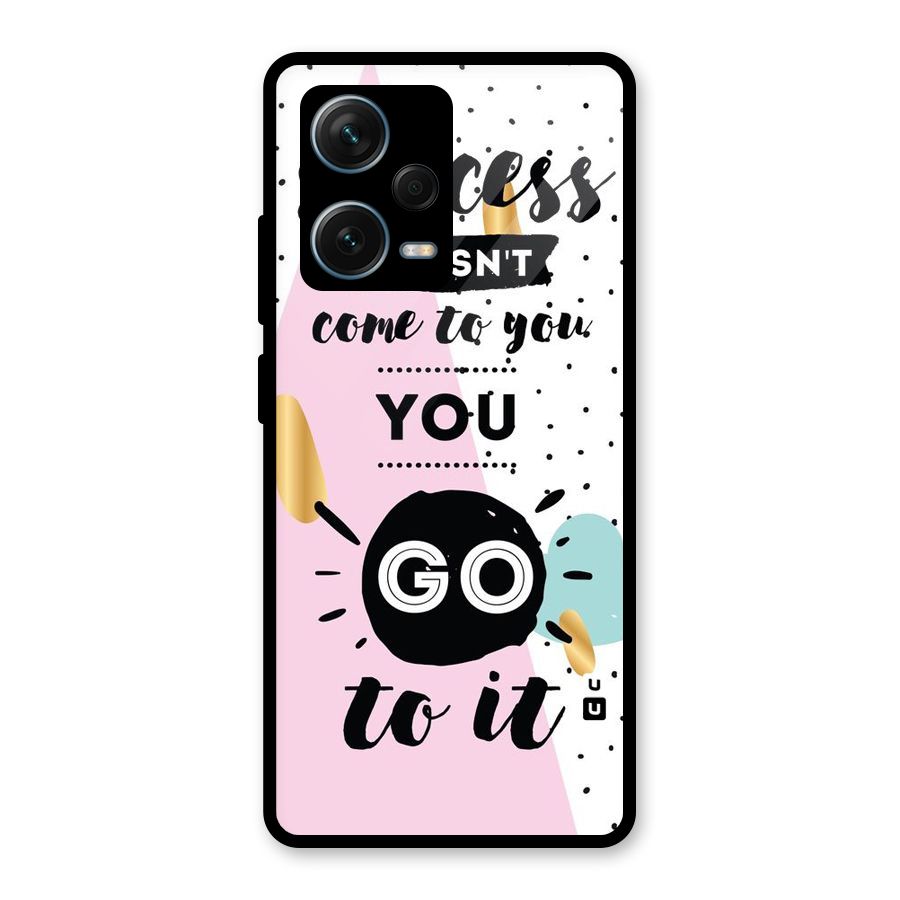 Go To Success Glass Back Case for Redmi Note 12 Pro Plus 5G