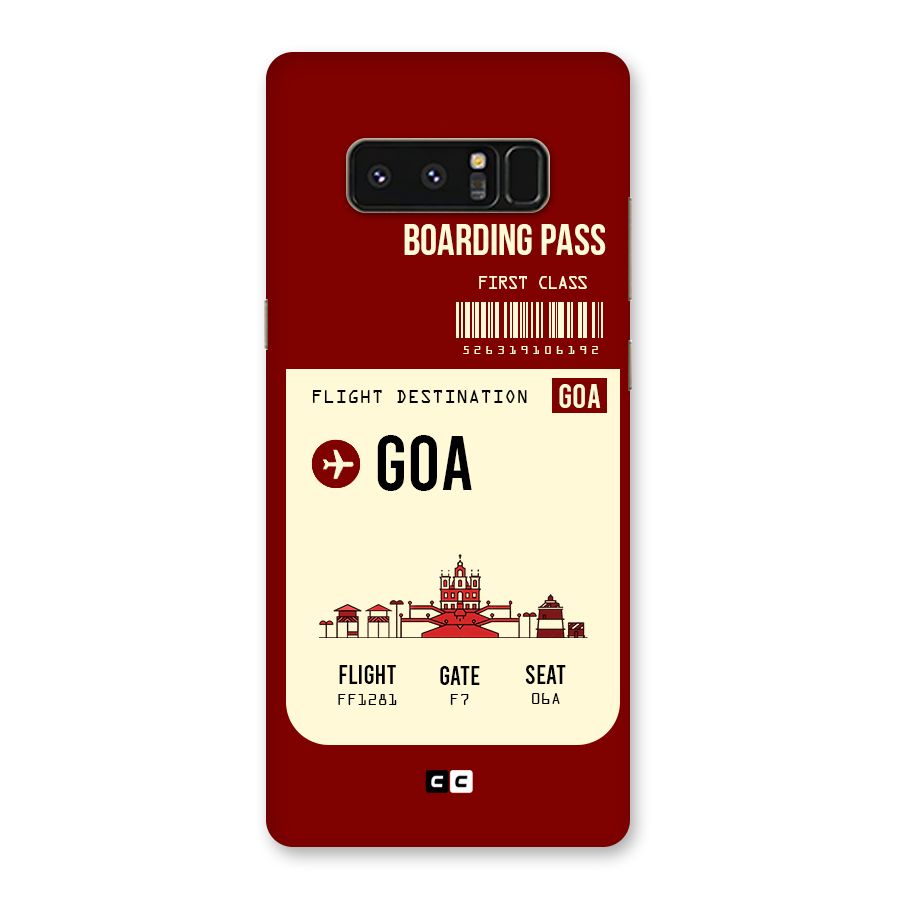 Goa Boarding Pass Back Case for Galaxy Note 8