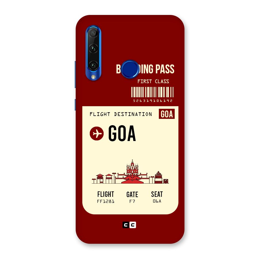 Goa Boarding Pass Back Case for Honor 20i