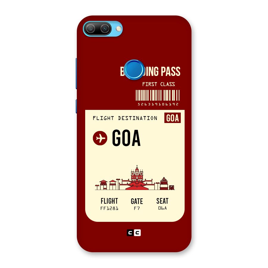 Goa Boarding Pass Back Case for Honor 9N