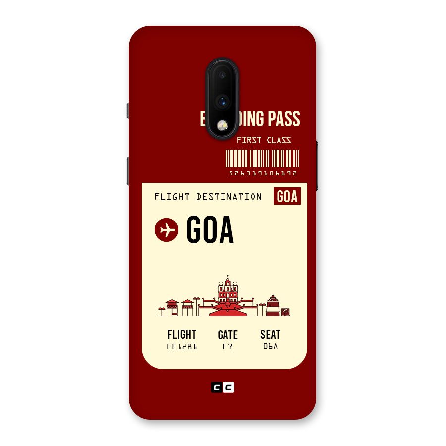Goa Boarding Pass Back Case for OnePlus 7