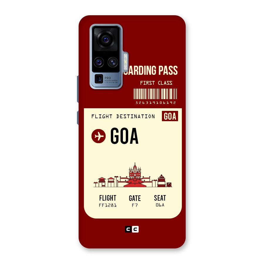 Goa Boarding Pass Back Case for Vivo X50 Pro
