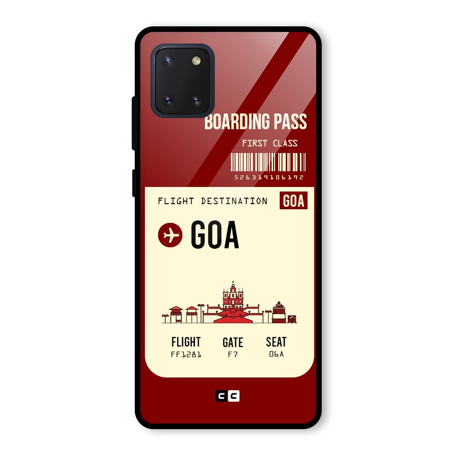 Goa Boarding Pass Glass Back Case for Galaxy Note 10 Lite