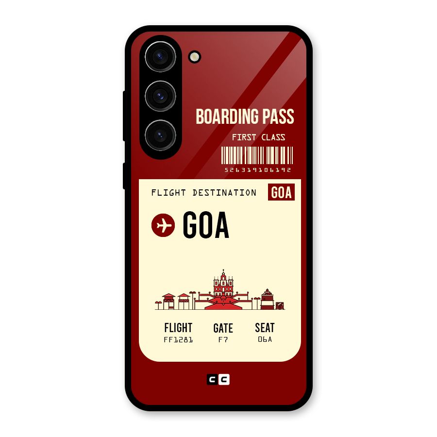 Goa Boarding Pass Glass Back Case for Galaxy S23 Plus