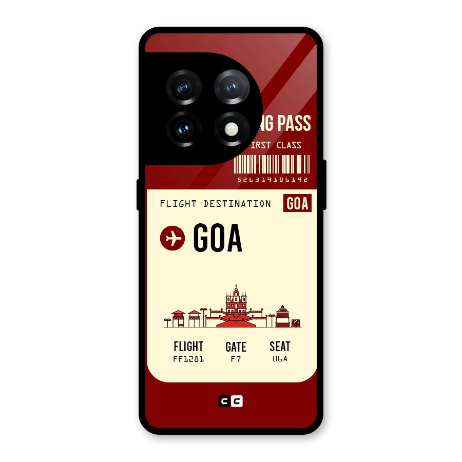 Goa Boarding Pass Glass Back Case for OnePlus 11