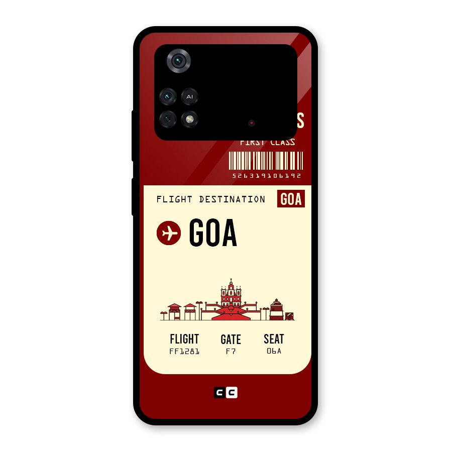 Goa Boarding Pass Glass Back Case for Poco M4 Pro 4G