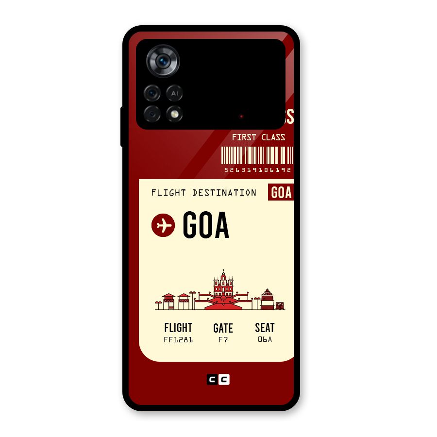 Goa Boarding Pass Glass Back Case for Poco X4 Pro 5G