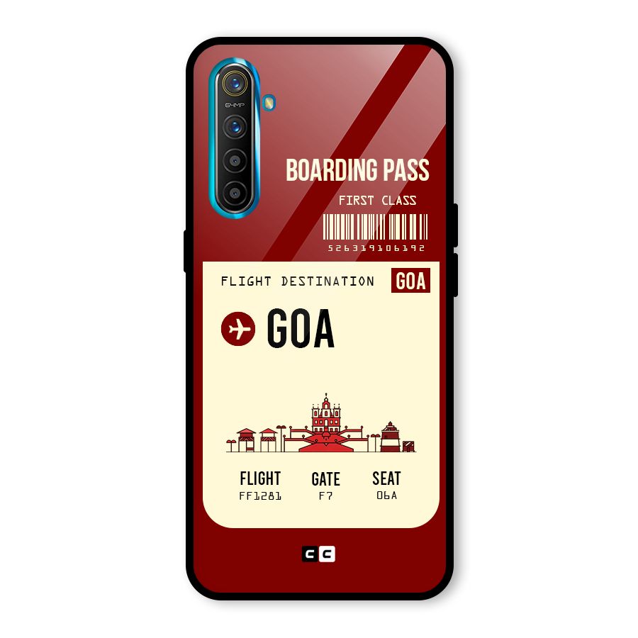 Goa Boarding Pass Glass Back Case for Realme X2